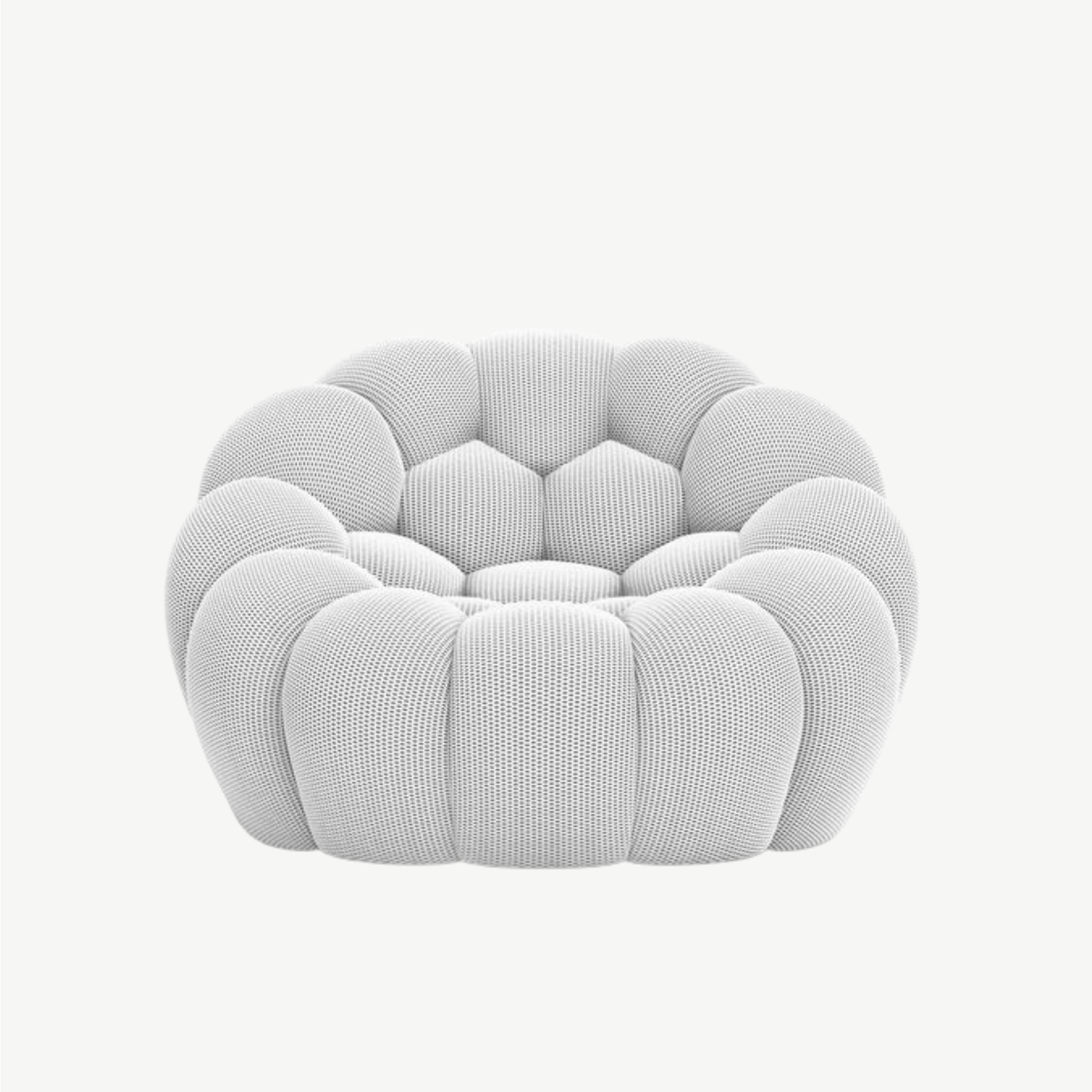 BULÉA Mini - Fauteuil Bubble Compressé Blanc Neige