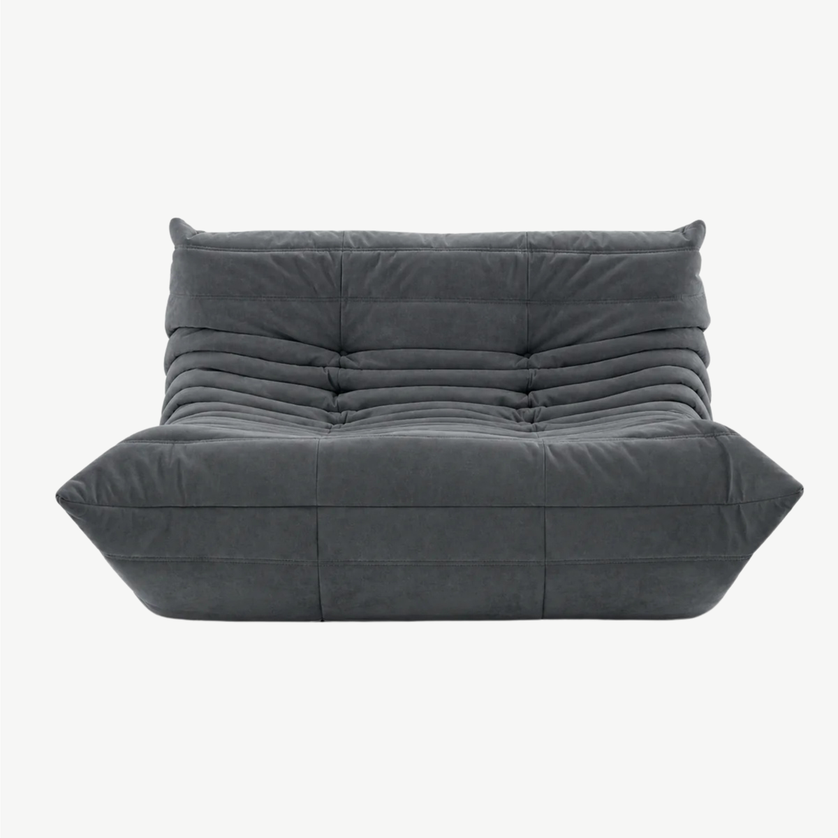 LUMA - Canapé Lounge Compressé  Gris Anthracite 2 Places