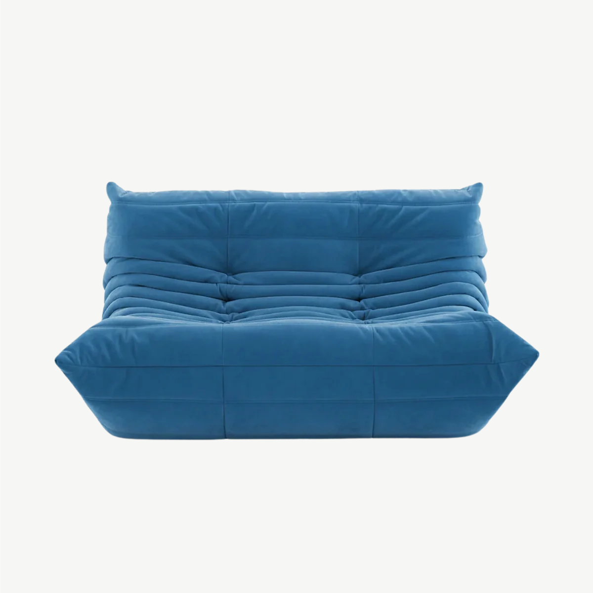 LUMA - Canapé Lounge Compressé  Bleu Royal 2 Places