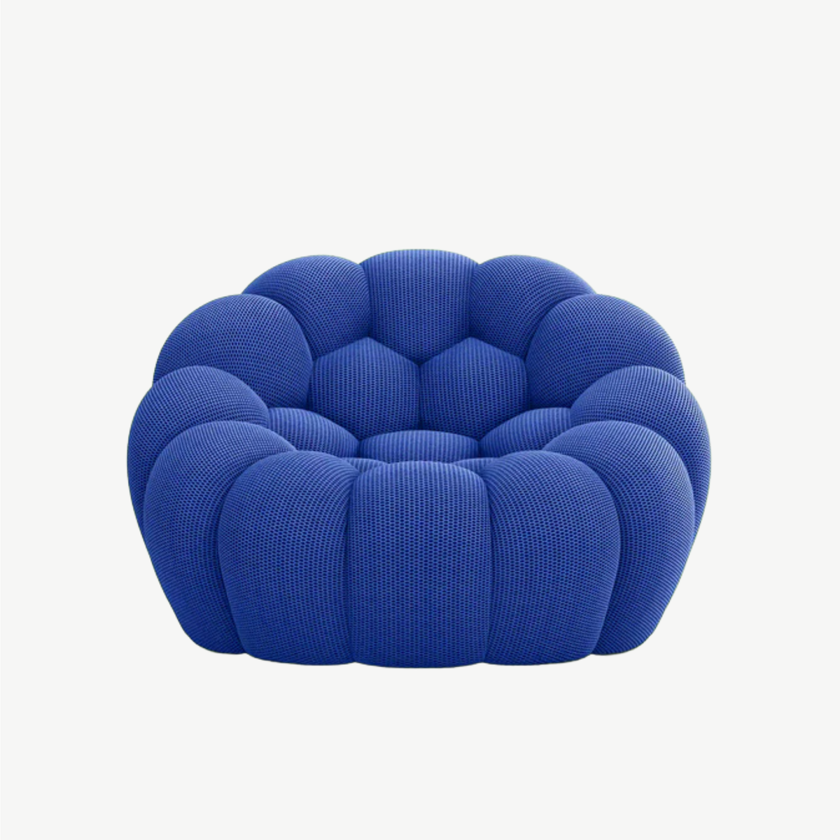 BULÉA Mini - Fauteuil Bubble Compressé Bleu Roi