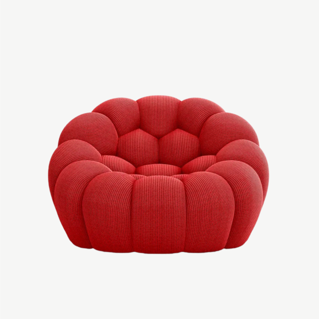 BULÉA Mini - Fauteuil Bubble Compressé Rouge Corail