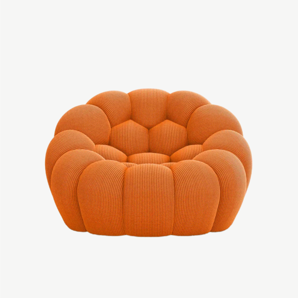 BULÉA Mini - Fauteuil Bubble Compressé Orange Mandarine