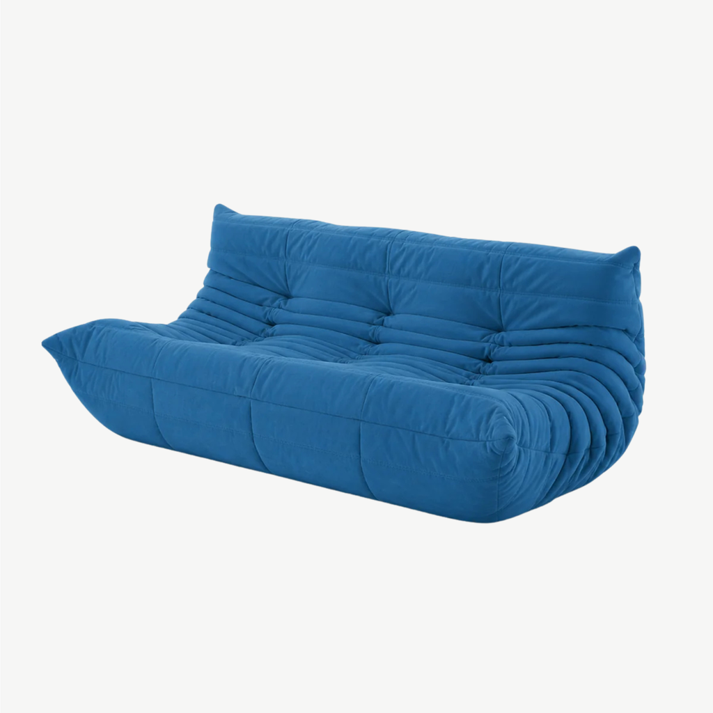 LUMA Maxi - Canapé Lounge Compressé Bleu Royal 3 Places