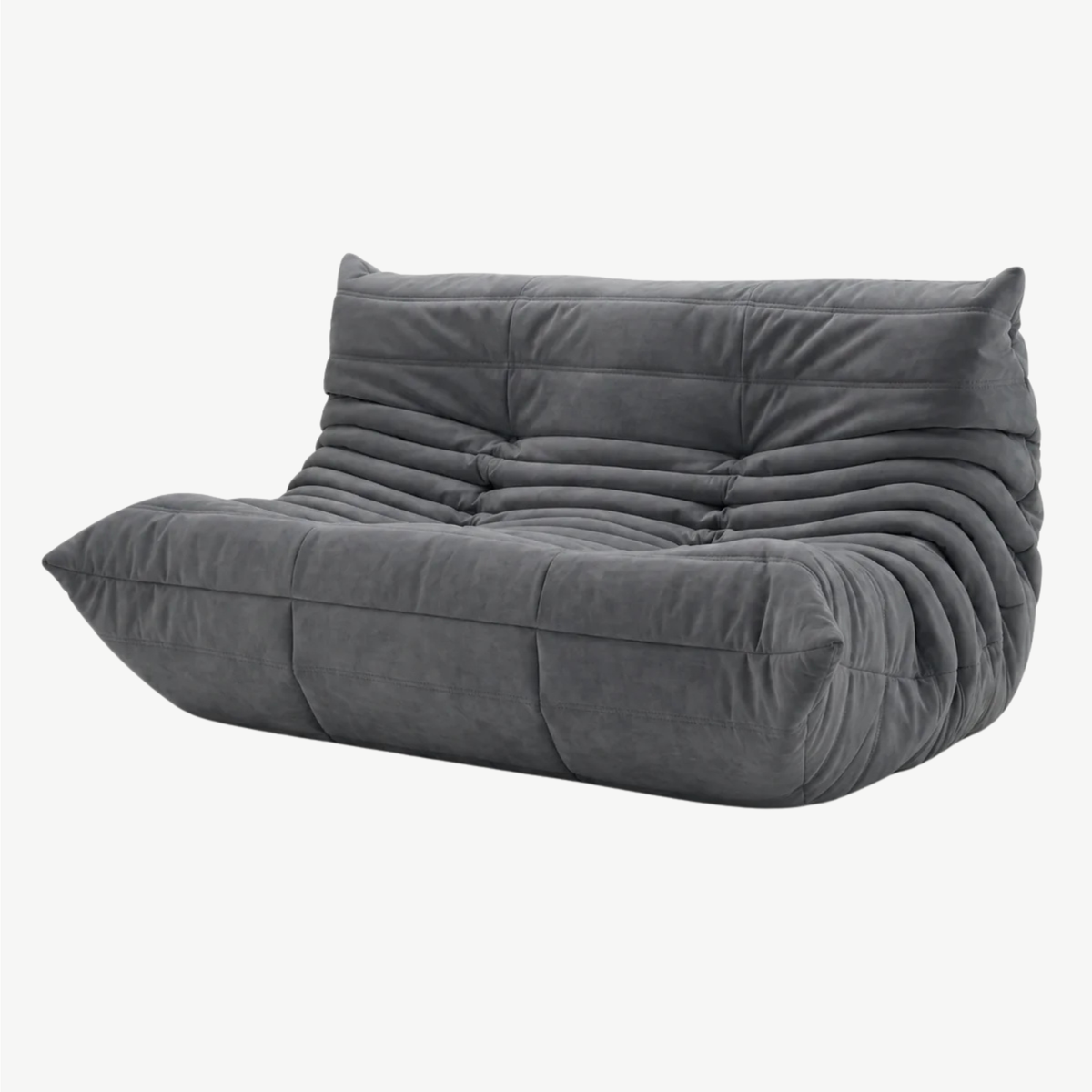 LUMA - Canapé Lounge Compressé  Gris Anthracite 2 Places