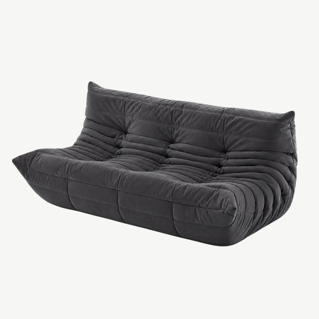 LUMA Maxi - Canapé Lounge Compressé Noir Graphite 3 Places