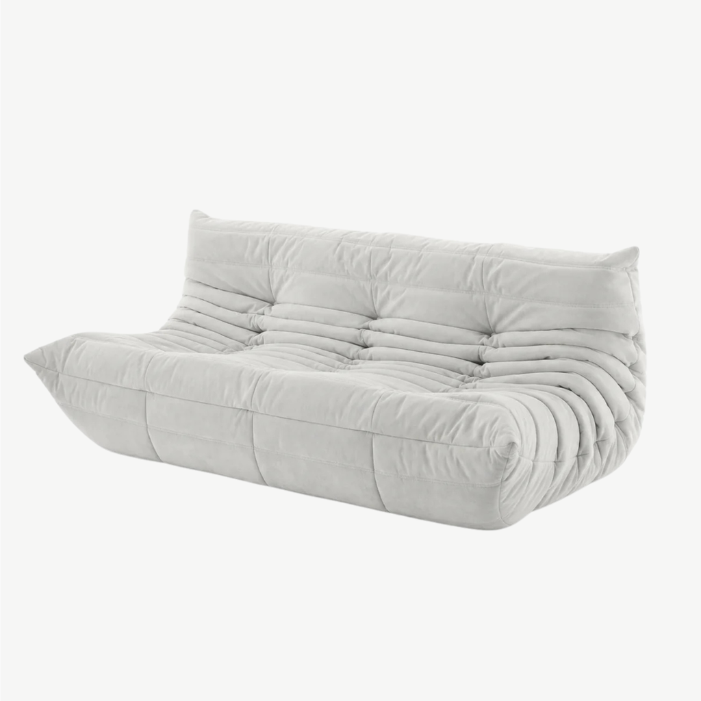 LUMA Maxi - Canapé Lounge Compressé Gris Perle 3 Places