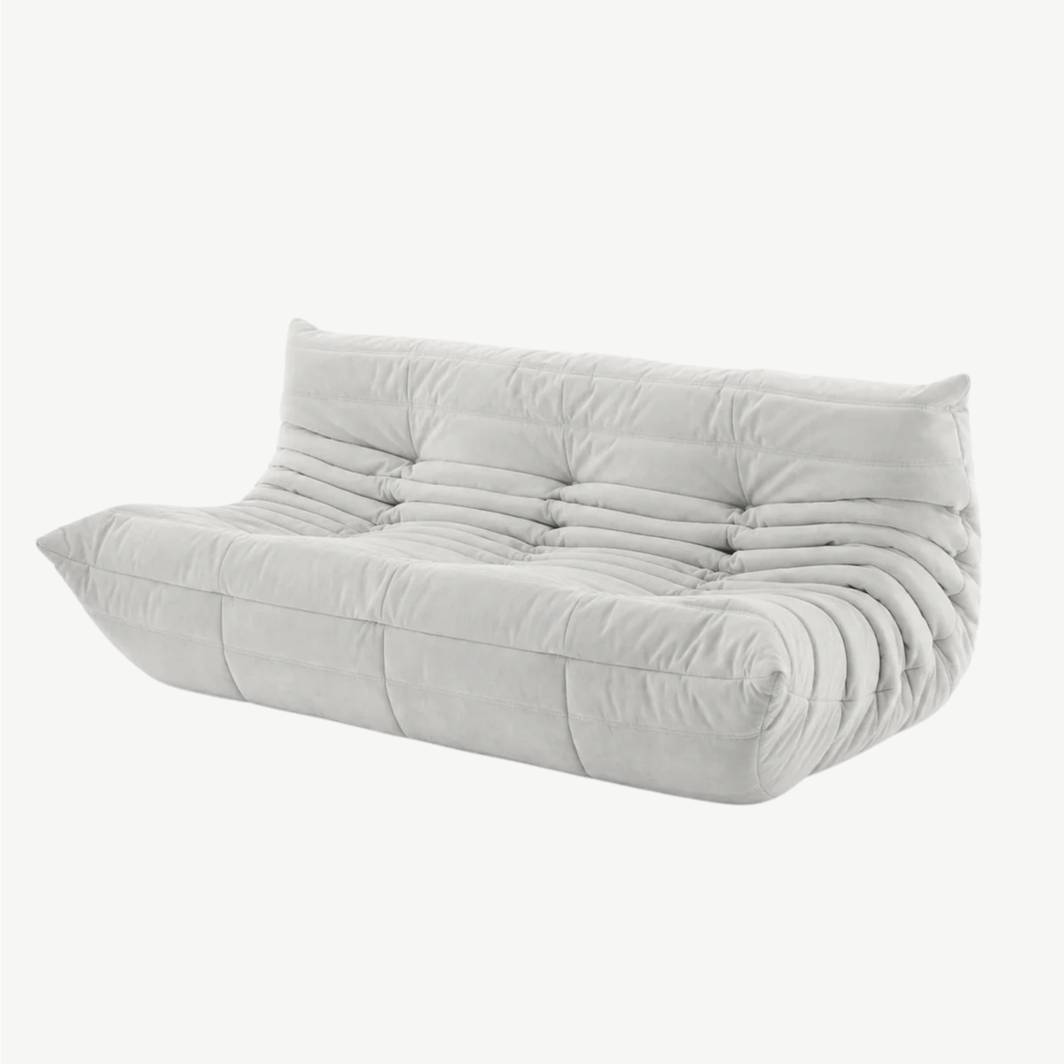 LUMA Maxi - Canapé Lounge Compressé Gris Perle 3 Places