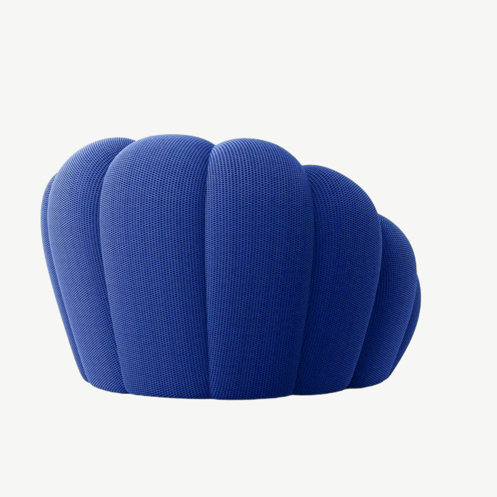 BULÉA Mini - Fauteuil Bubble Compressé Bleu Roi