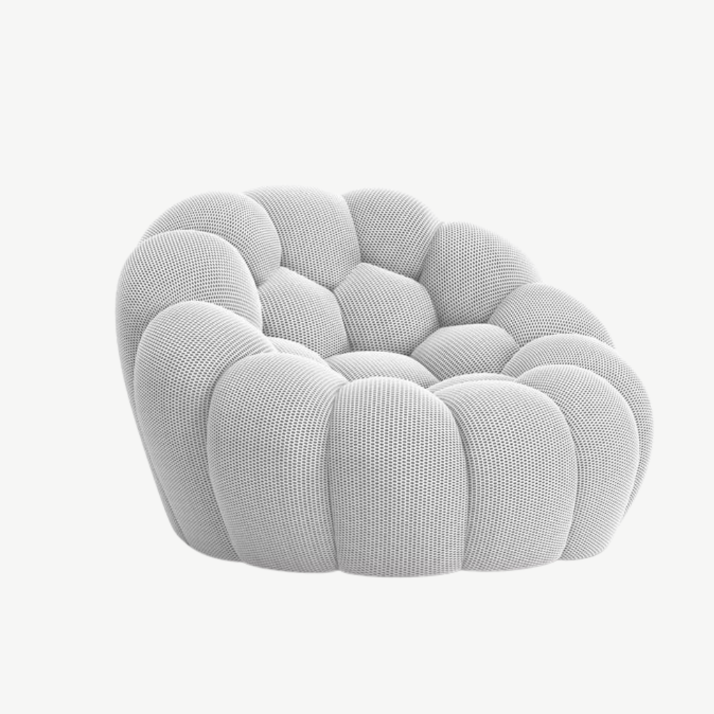 BULÉA Mini - Fauteuil Bubble Compressé Blanc Neige