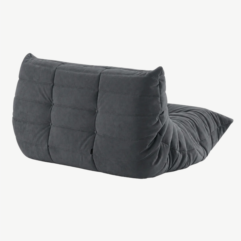 LUMA - Canapé Lounge Compressé  Gris Anthracite 2 Places