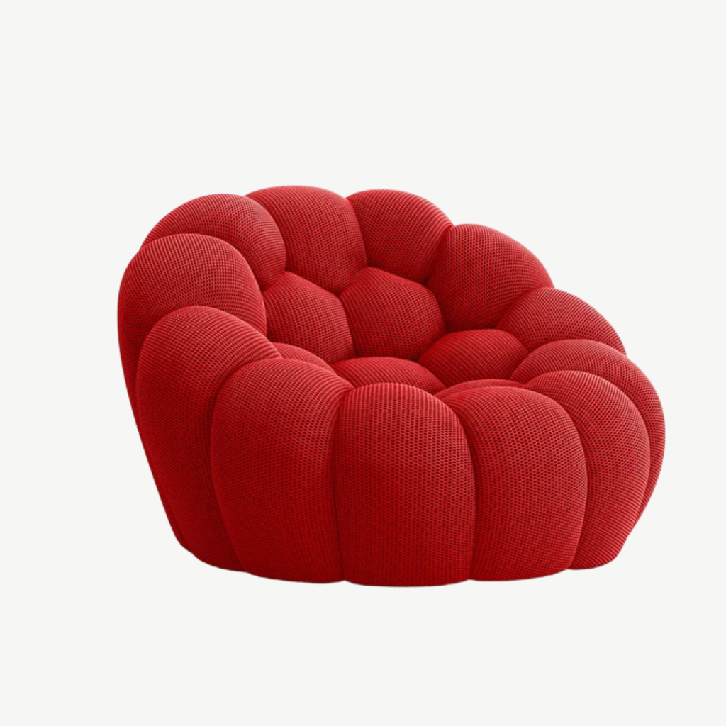BULÉA Mini - Fauteuil Bubble Compressé Rouge Corail