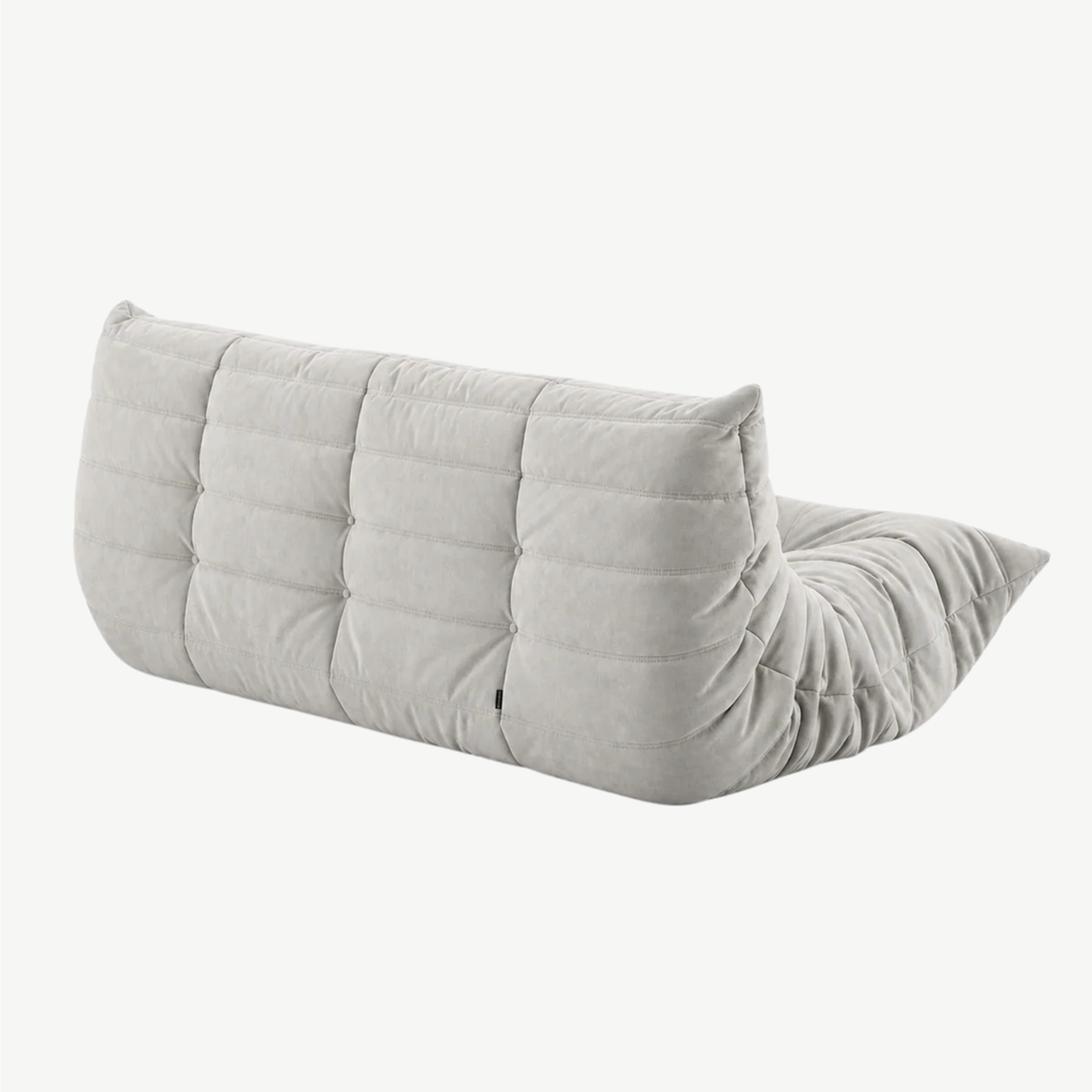LUMA Maxi - Canapé Lounge Compressé Gris Perle 3 Places