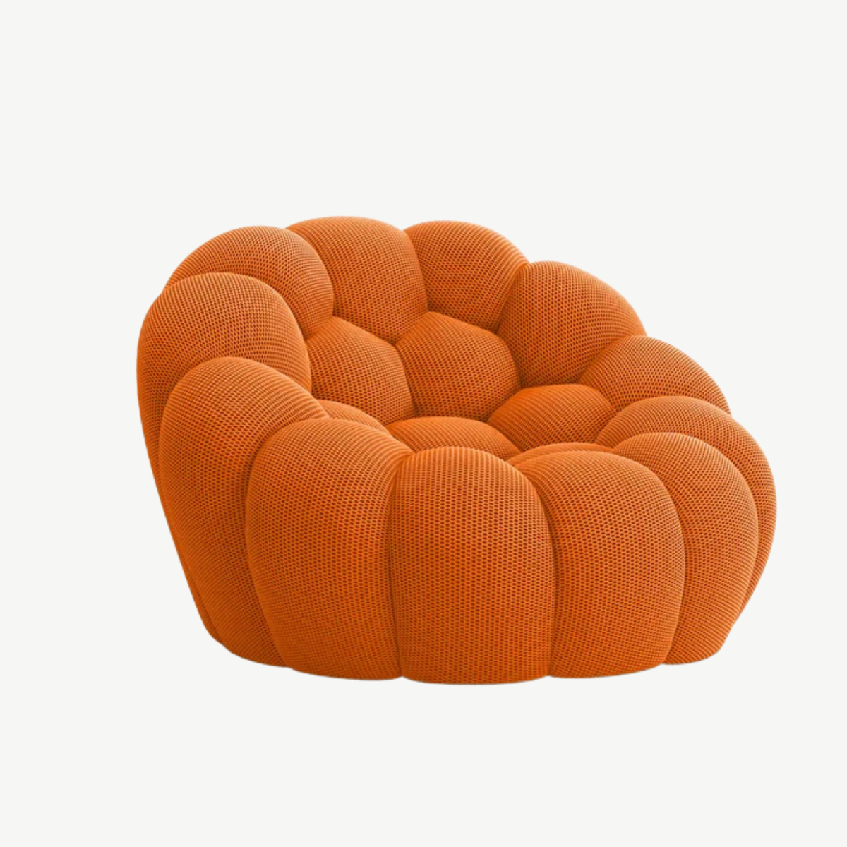 BULÉA Mini - Fauteuil Bubble Compressé Orange Mandarine