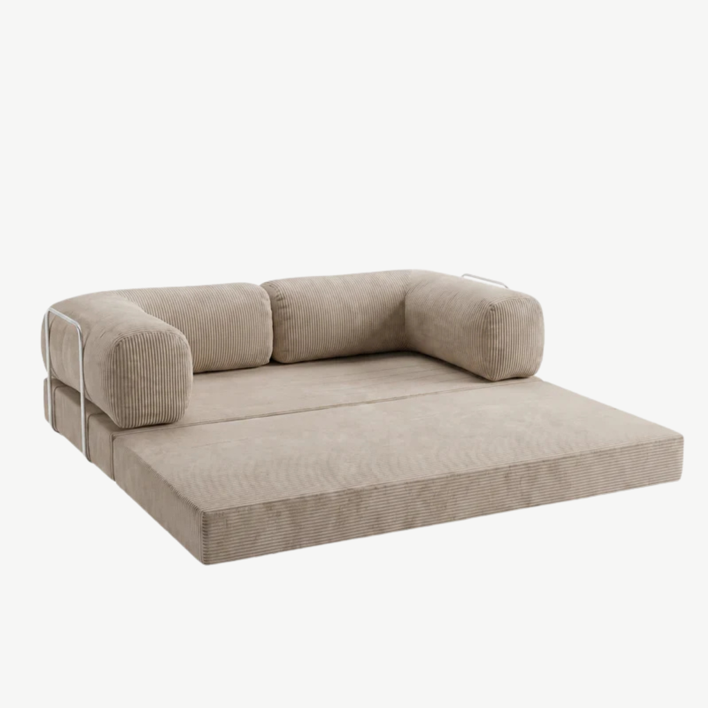 SORA Canapé-Lit 3 places Beige Sable
