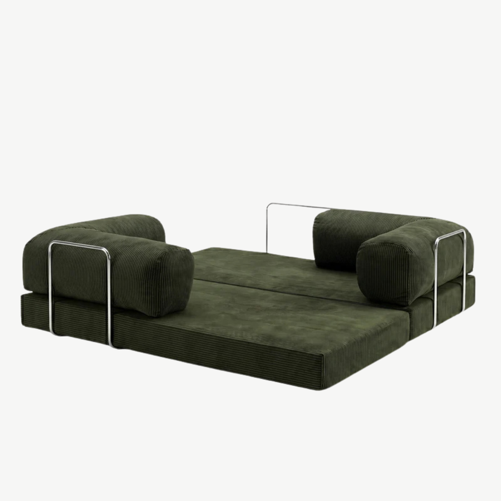 SORA Canapé-Lit 3 places Vert Olive