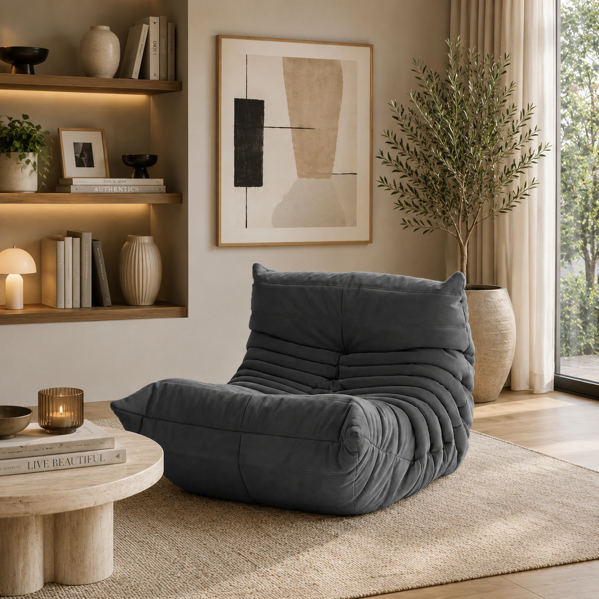 LUMA Mini – Fauteuil Lounge Gris Anthracite