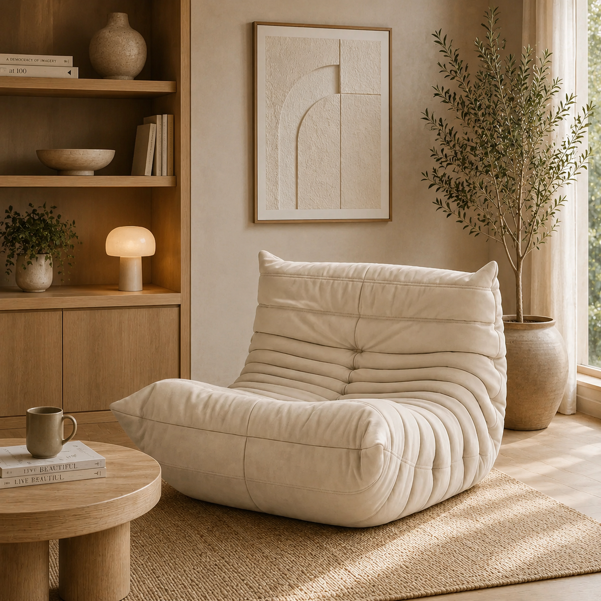 LUMA Mini – Fauteuil Lounge Beige Sable