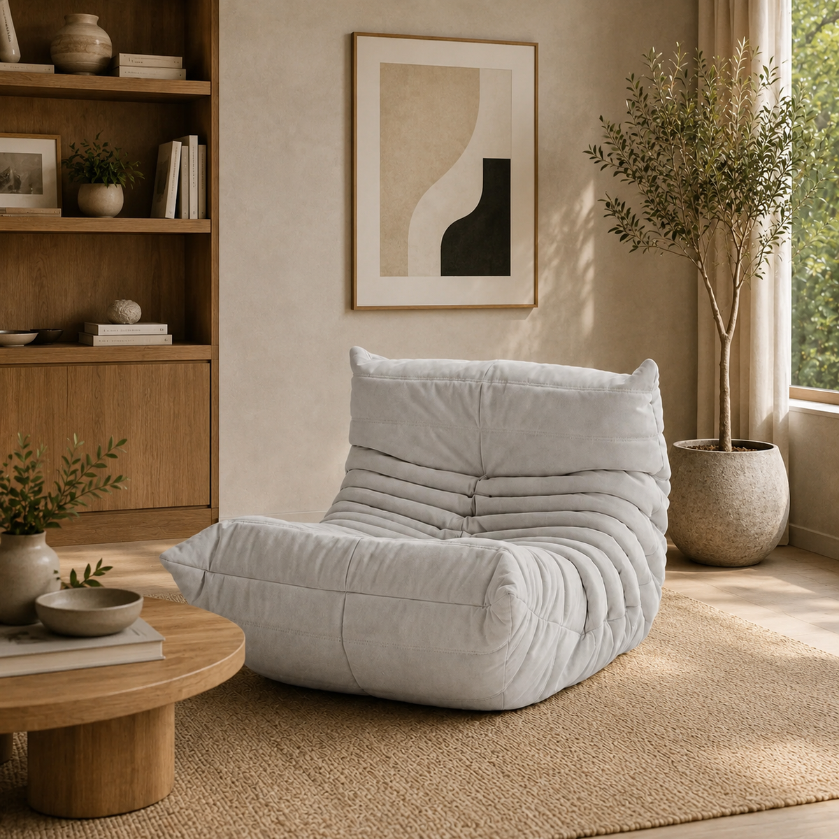 LUMA Mini – Fauteuil Lounge Gris Perle