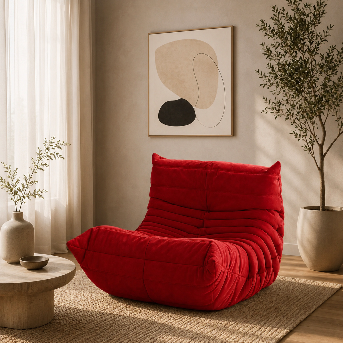 LUMA Mini – Fauteuil Lounge Rouge Carmin