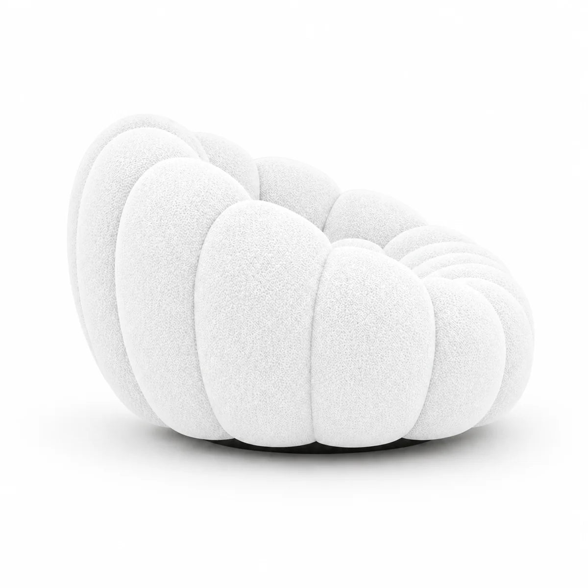 BULÉA - Canapé Bubble Compressé Blanc Neige 2 Places