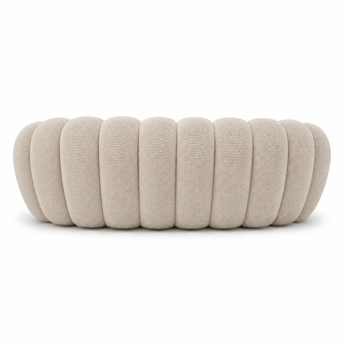 BULÉA Maxi - Canapé Bubble Compressé Beige Lin 3 Places