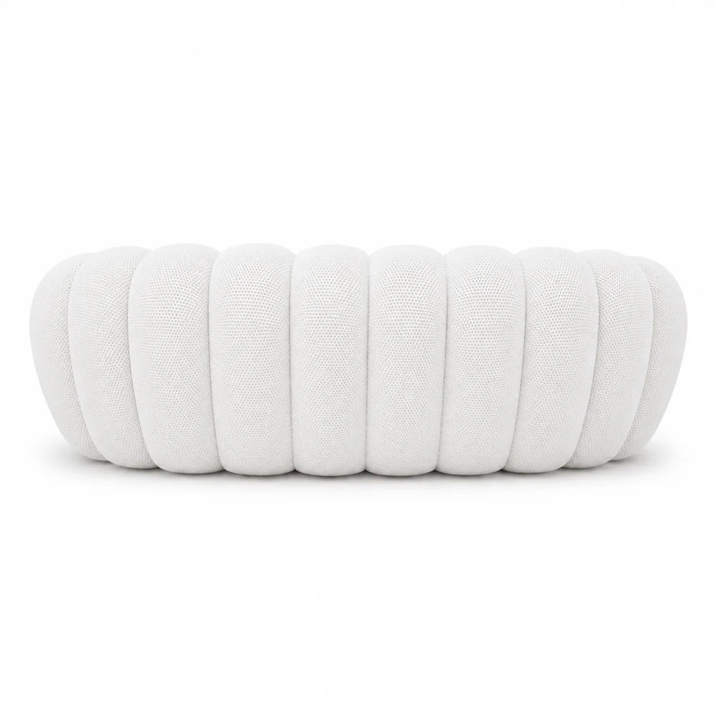 BULÉA Maxi - Canapé Bubble Compressé Blanc Neige 3 Places